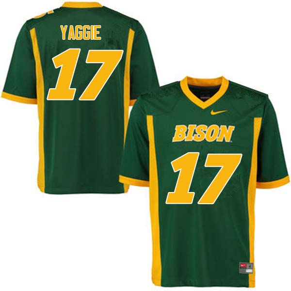 Men #17 Carson Yaggie North Dakota State Bison College Football Jerseys Sale-Green